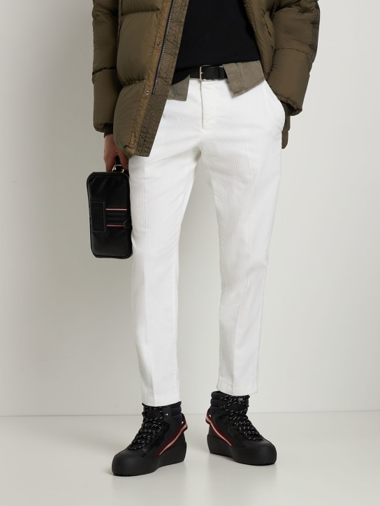 Bally: Clyde leather & tech coated hiking boots - Black - men_1 | Luisa Via Roma