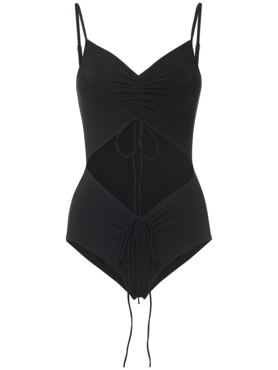 Christopher Esber: Disconnect lycra one piece swimsuit - Black - women_0 | Luisa Via Roma