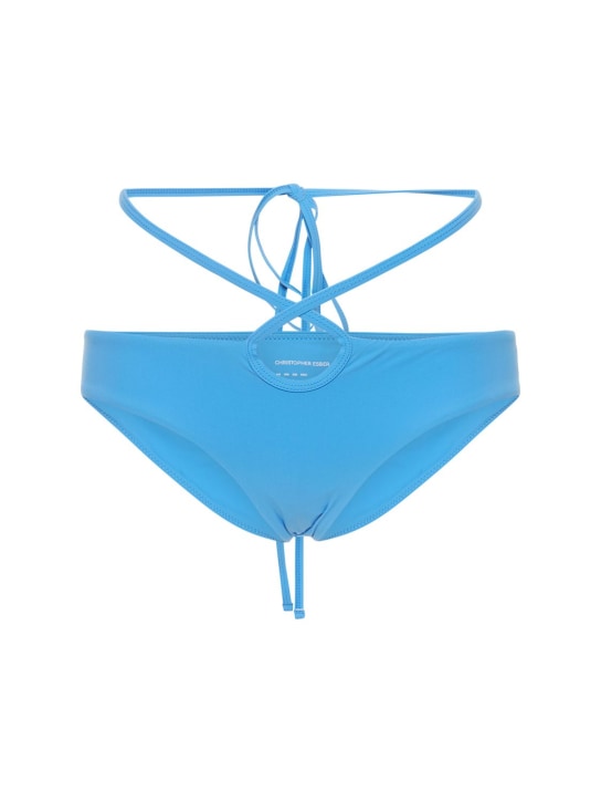 Christopher Esber: Bas de bikini en lycra à nouer - Bleu - women_0 | Luisa Via Roma
