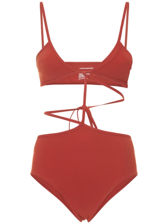 Christopher Esber: BANDEAU-BADEANZUG - Braun - women_0 | Luisa Via Roma