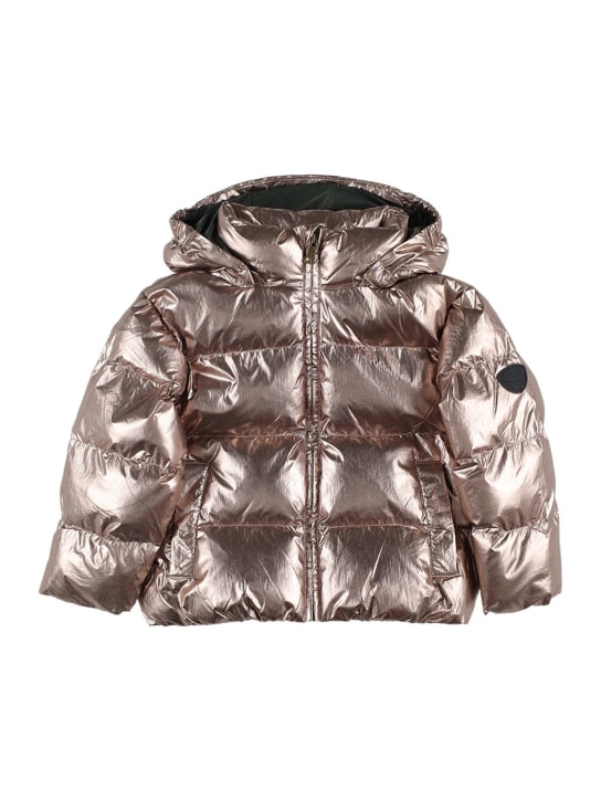 Bonpoint: Laminated hooded puffer jacket - kids-girls_0 | Luisa Via Roma