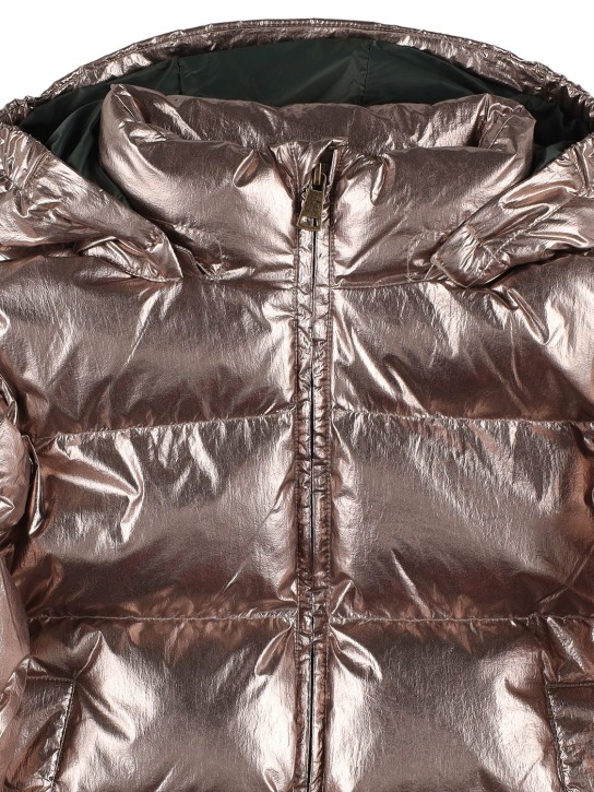 Bonpoint: Laminated hooded puffer jacket - kids-girls_1 | Luisa Via Roma