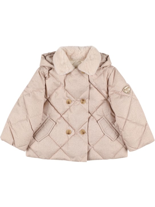Bonpoint: Quilted double breasted puffer jacket - kids-girls_0 | Luisa Via Roma
