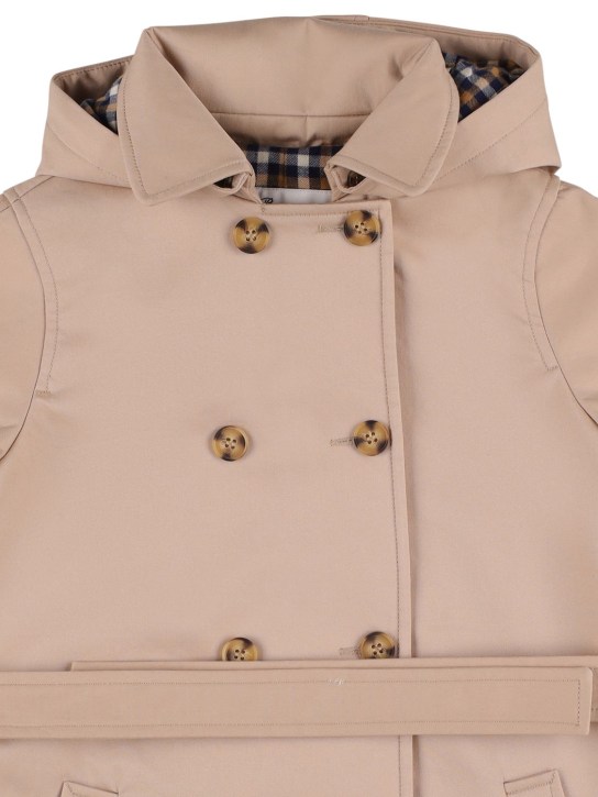 Bonpoint: Trench-coat en gabardine de coton - kids-girls_1 | Luisa Via Roma
