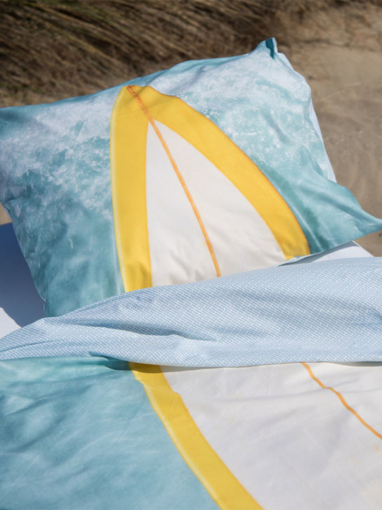 Snurk: Surf organic cotton duvet cover set - Light Blue - kids-boys_1 | Luisa Via Roma