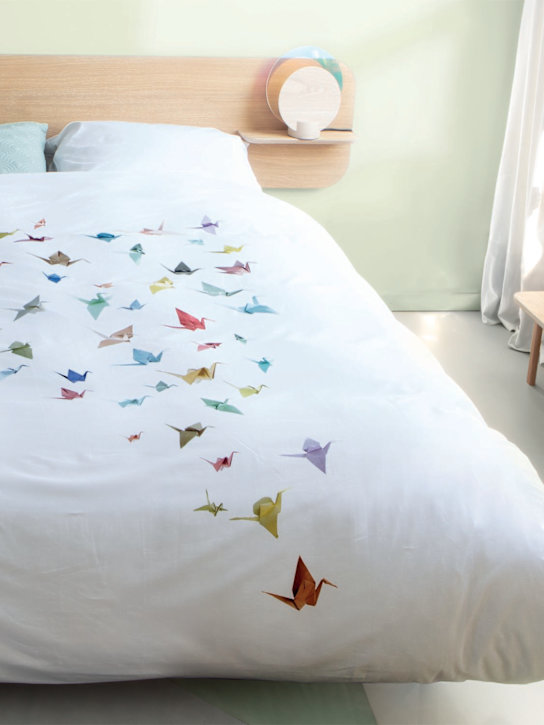 Snurk: Origami オーガニックコットンデュベカバーセット - ホワイト - kids-girls_1 | Luisa Via Roma