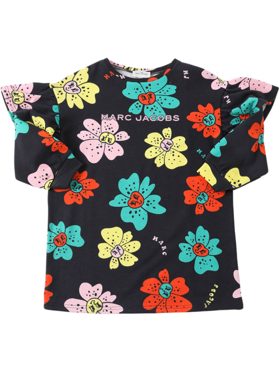 Marc Jacobs: KLEID AUS BAUMWOLLFLEECE MIT LOGO - Bunt - kids-girls_0 | Luisa Via Roma