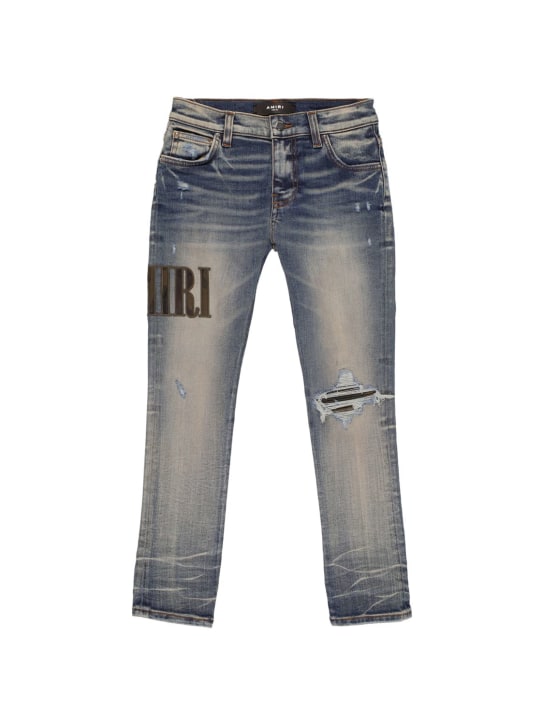 Stretch denim jeans w/ camo appliqués - Amiri - Girls | Luisaviaroma