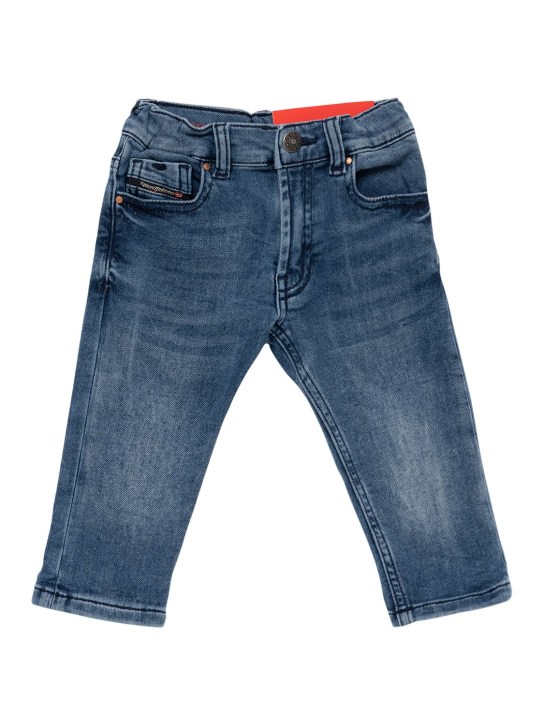 Diesel Kids: Washed stretch cotton denim jeans - kids-boys_0 | Luisa Via Roma