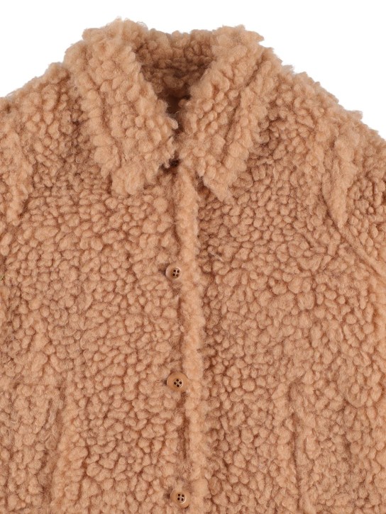 Stand Studio: Gwen毛绒大衣 - 米黄色 - kids-girls_1 | Luisa Via Roma