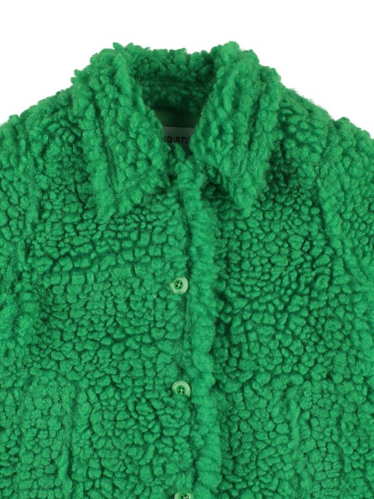 Stand Studio: Cappotto Gwen in orsetto - Verde - kids-girls_1 | Luisa Via Roma