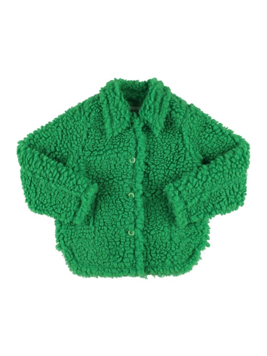 Stand Studio: Cappotto Gwen in orsetto - Verde - kids-girls_0 | Luisa Via Roma