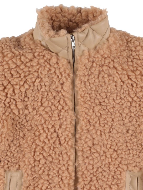 Stand Studio: Giacca Azalea in pelliccia sintetica con zip - Beige - kids-girls_1 | Luisa Via Roma