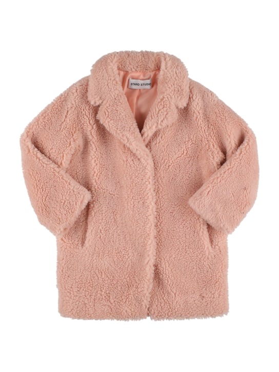 Stand Studio: Cappotto Camille Cocoon in pelliccia sintetica - Rosa - kids-girls_0 | Luisa Via Roma