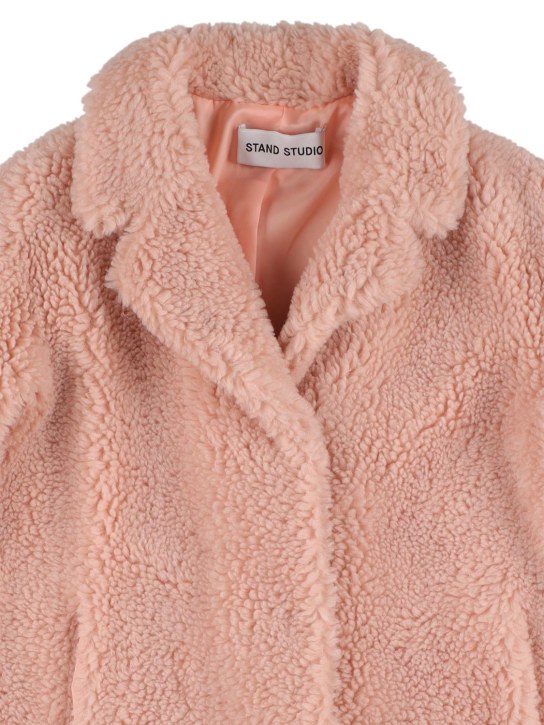 Stand Studio: Cappotto Camille Cocoon in pelliccia sintetica - Rosa - kids-girls_1 | Luisa Via Roma