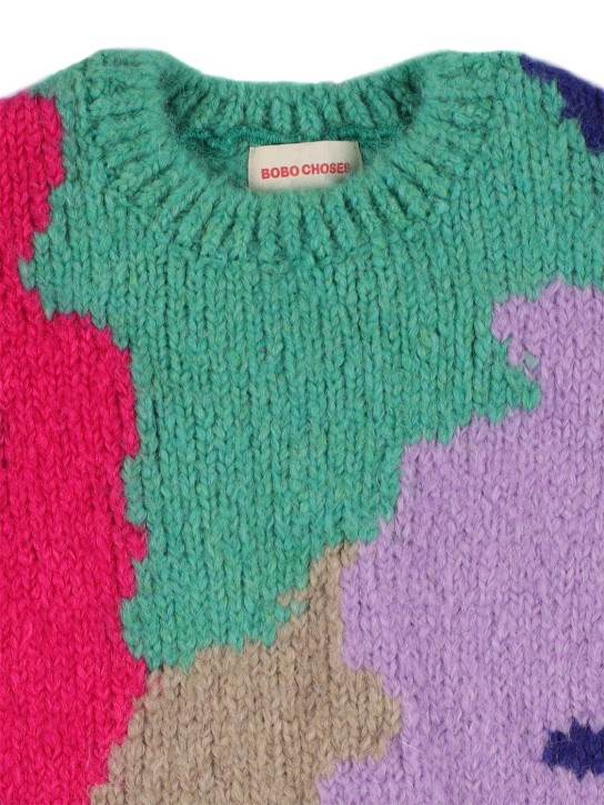 Bobo Choses: Acrylic blend knit sweater - kids-girls_1 | Luisa Via Roma