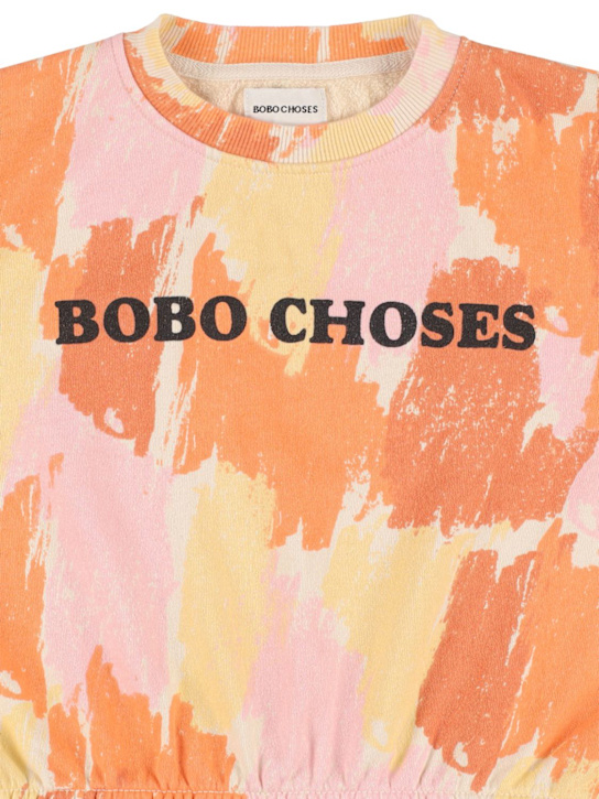 Bobo Choses: Logo printed organic cotton sweatshirt - Multicolor - kids-girls_1 | Luisa Via Roma