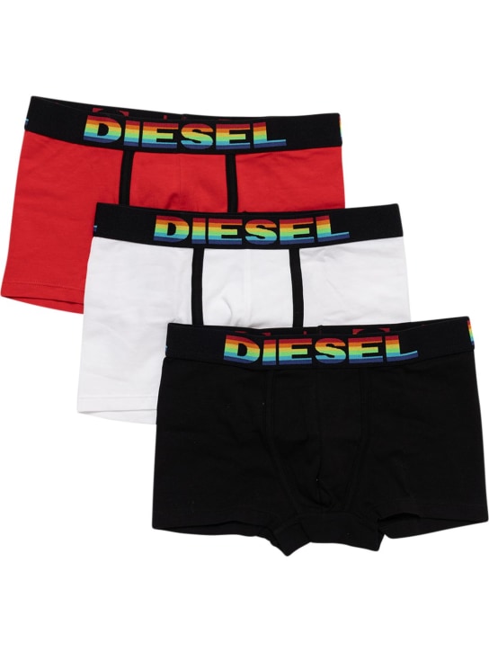 Diesel Kids: Pack of 3 cotton jersey boxer briefs - kids-boys_0 | Luisa Via Roma