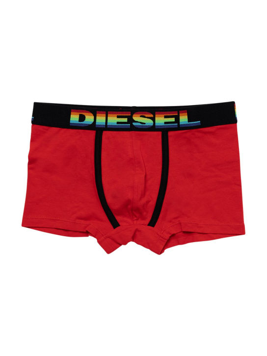Diesel Kids: 棉质平纹针织平角内裤3条套装 - kids-boys_1 | Luisa Via Roma