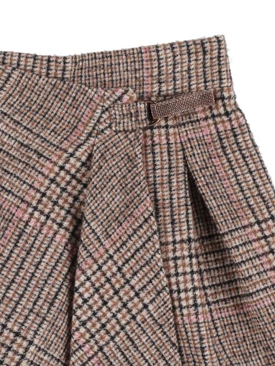 Brunello Cucinelli: アルパカブレンドニットスカート - マルチカラー - kids-girls_1 | Luisa Via Roma