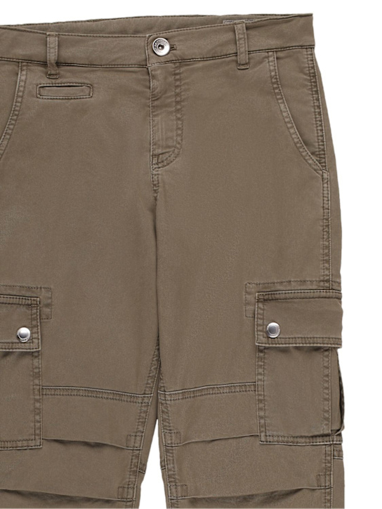 Brunello Cucinelli: CARGOHOSE AUS STRETCH-BAUMWOLLE - Khaki - kids-boys_1 | Luisa Via Roma