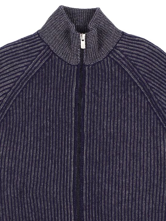 Brunello Cucinelli: Cardigan aus geripptem Kaschmirmischstrick - Hellblau - kids-boys_1 | Luisa Via Roma