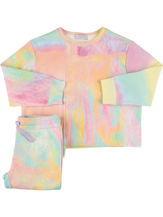 Stella McCartney Kids: SWEATSHIRT & TRAININGSHOSE AUS BIO-BAUMWOLLE - Bunt - kids-girls_0 | Luisa Via Roma