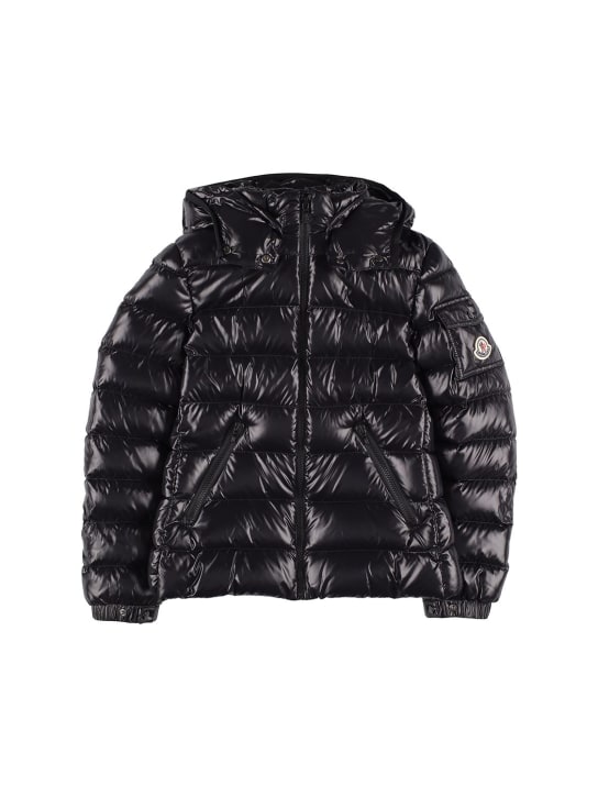 Moncler: Bady nylon down jacket - Black - kids-boys_0 | Luisa Via Roma