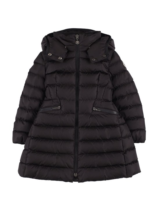 Moncler: Charpal nylon down coat - Black - kids-boys_0 | Luisa Via Roma