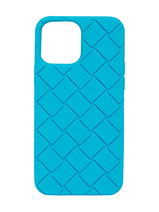 Bottega Veneta: Silikon iPhone13 Pro Max-Cover - Pool - men_0 | Luisa Via Roma