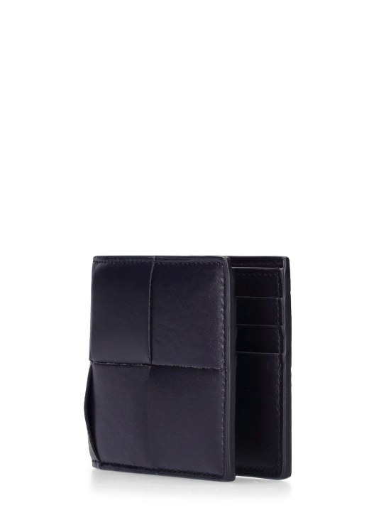 Bottega Veneta: Cassette leather bi-fold wallet - Space - men_1 | Luisa Via Roma