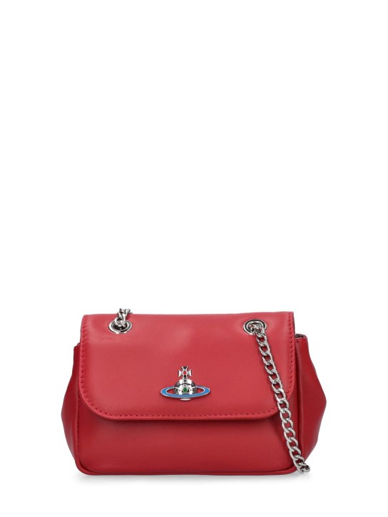 Vivienne Westwood: Small nappa leather shoulder bag - Red - women_0 | Luisa Via Roma