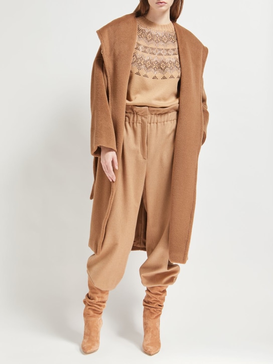Max Mara: Osmio wool & cashmere jacquard sweater - women_1 | Luisa Via Roma