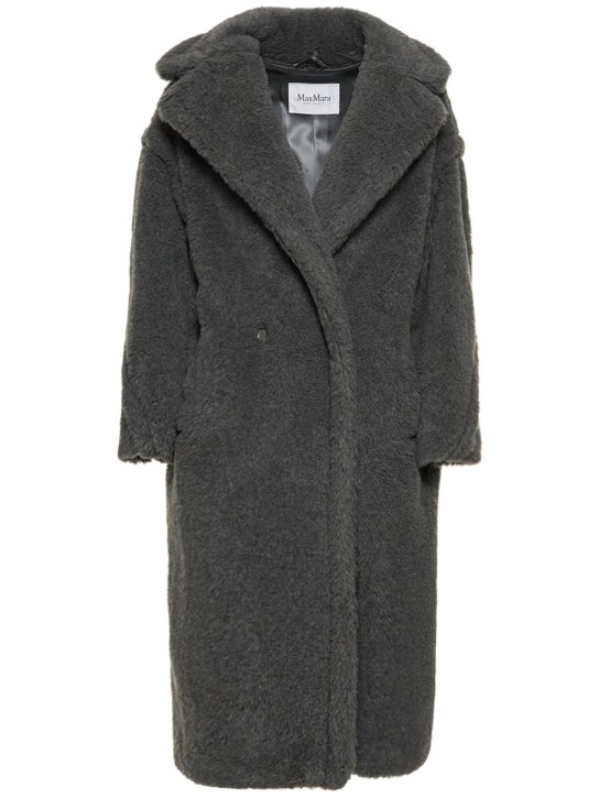 Max Mara: Langer Mantel aus Wollmischung „Teddy“ - Grau - women_0 | Luisa Via Roma