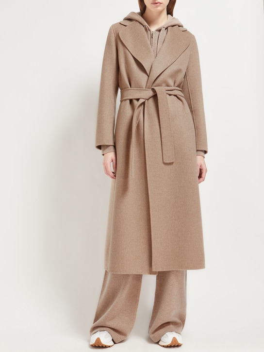 'S Max Mara: Poldo belted wool coat - women_1 | Luisa Via Roma