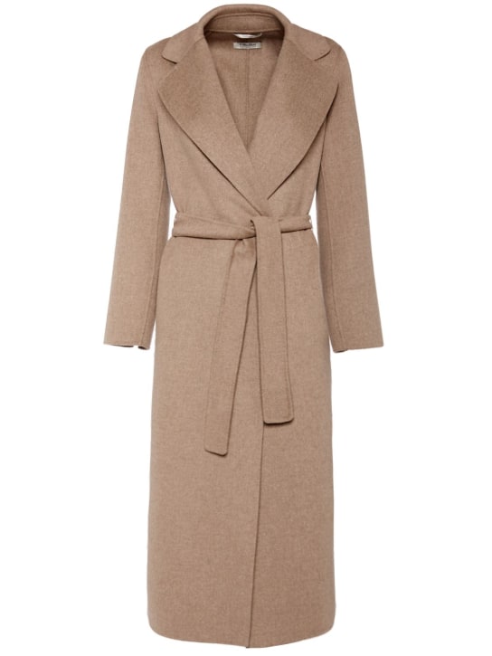 'S Max Mara: Poldo belted wool coat - women_0 | Luisa Via Roma