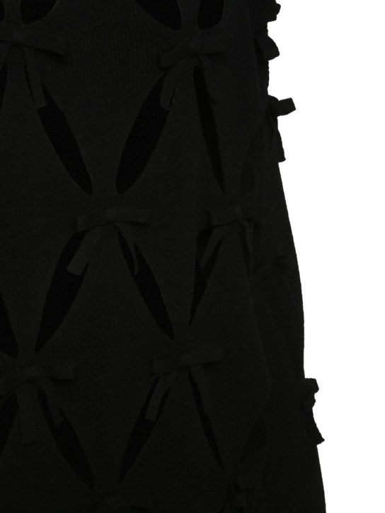 Valentino: Oversized cutout wool knit jumper - Black - women_1 | Luisa Via Roma