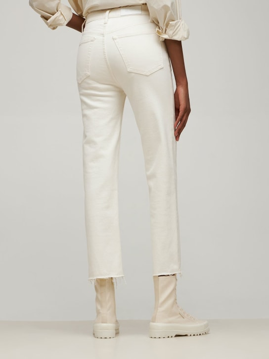 RE/DONE: 70S Stove pipe straight jeans - Ivory - women_1 | Luisa Via Roma