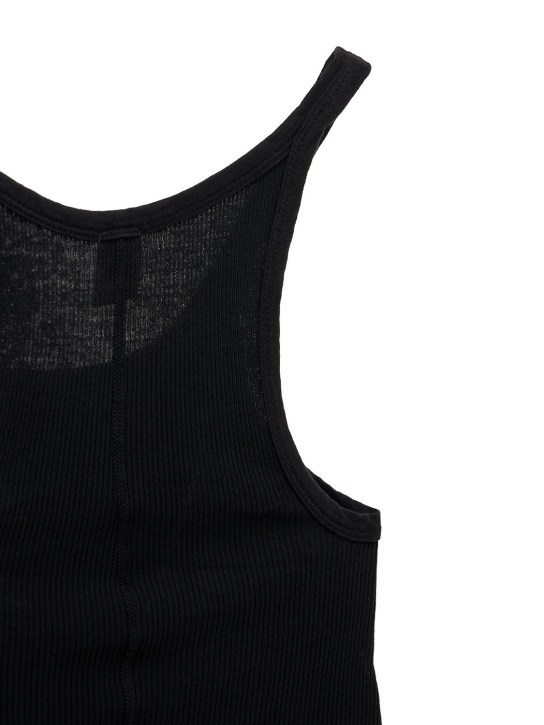 RE/DONE: Ribbed tank top - Black - women_5 | Luisa Via Roma
