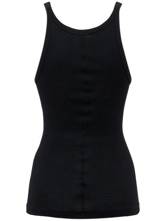 RE/DONE: Ribbed tank top - Black - women_4 | Luisa Via Roma