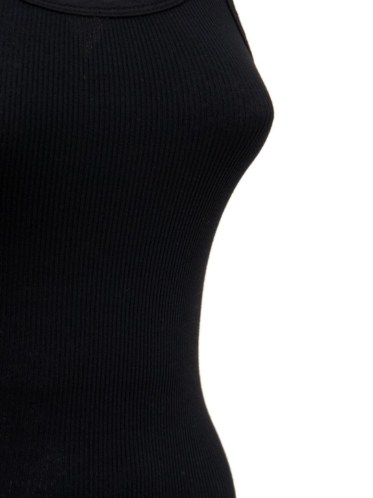 RE/DONE: Ribbed tank top - Black - women_3 | Luisa Via Roma