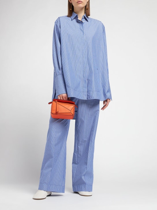 Loewe: 条纹棉质府绸大廓型衬衫 - women_1 | Luisa Via Roma
