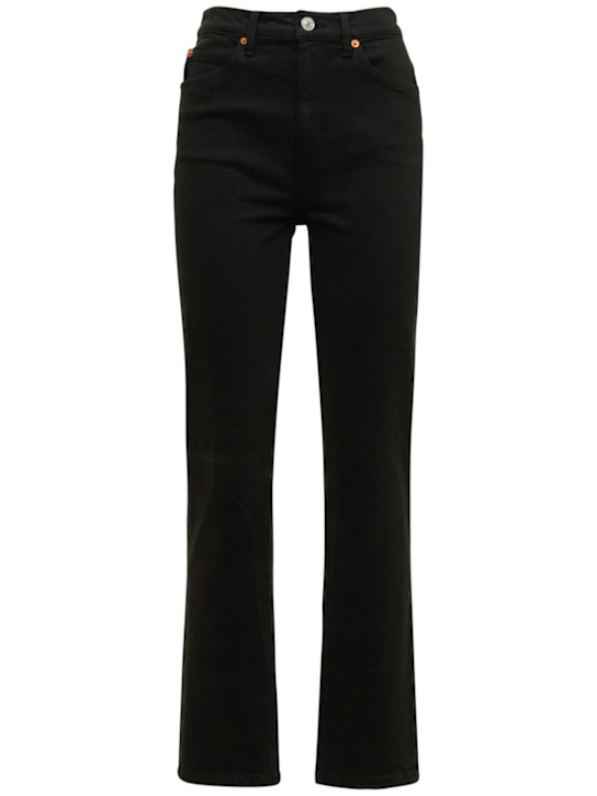 RE/DONE: 70s Straight leg denim jeans - Black - women_0 | Luisa Via Roma