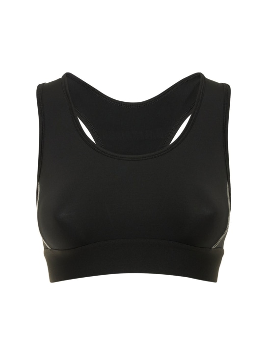 Balenciaga: Spandex bra - Black/Grey - women_0 | Luisa Via Roma