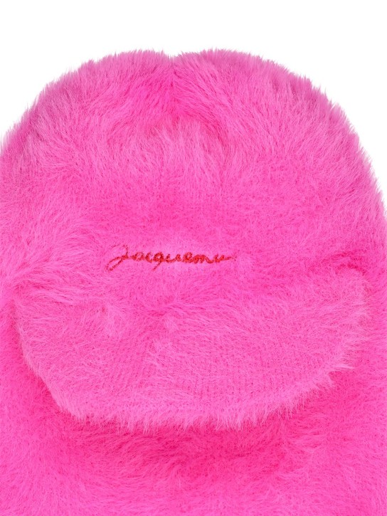 Jacquemus: La Cagoule Casquette毛绒巴拉克拉法帽 - 粉色 - women_1 | Luisa Via Roma