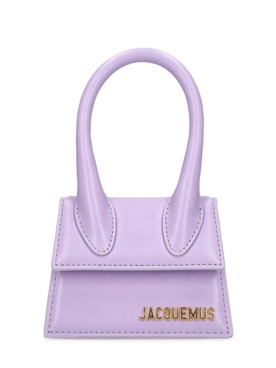 Jacquemus: Le Chiquito leather top handle bag - Leylak Rengi - women_0 | Luisa Via Roma