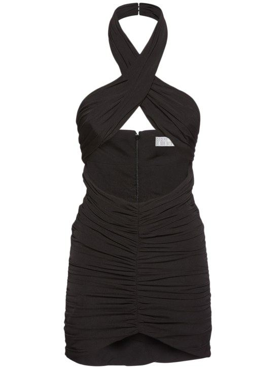 Giuseppe Di Morabito: Crepe de chine cut out mini dress - Black - women_0 | Luisa Via Roma