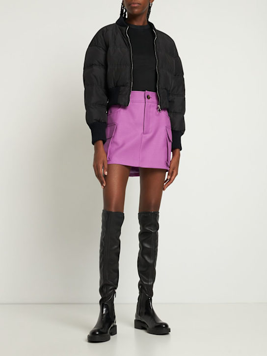 Giuseppe Di Morabito: Jupe courte en laine légère - Lilas - women_1 | Luisa Via Roma