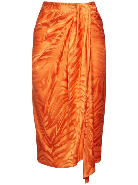 Giuseppe Di Morabito: Falda mini de viscosa jacquard - Naranja - women_0 | Luisa Via Roma