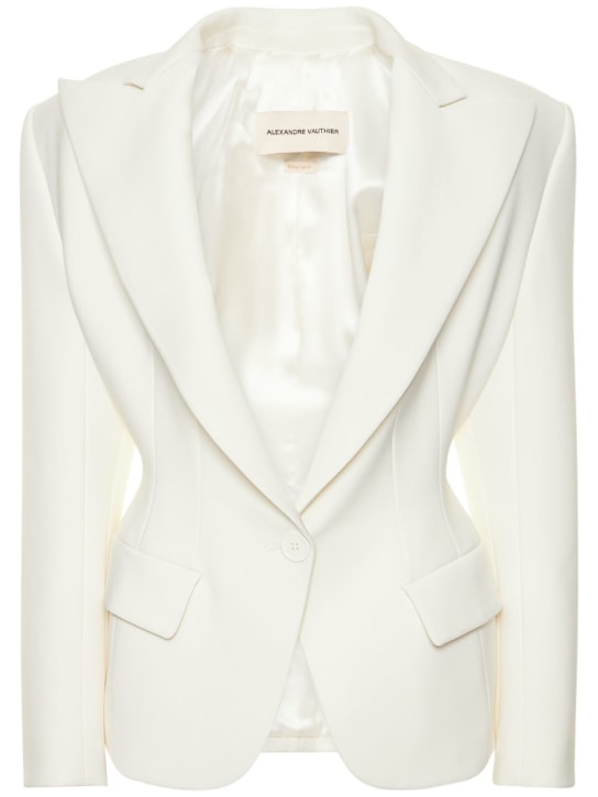 Single breast fitted cady smoking jacket - Thumbnail 1